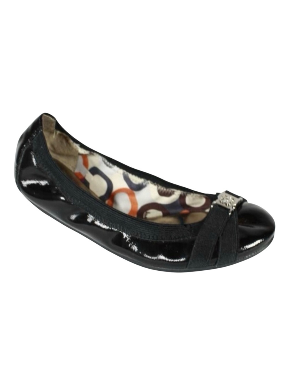Coach Dwyer Leather Patent CC Logo Ballet Flats Shoes Casual Rubber Flex Soles